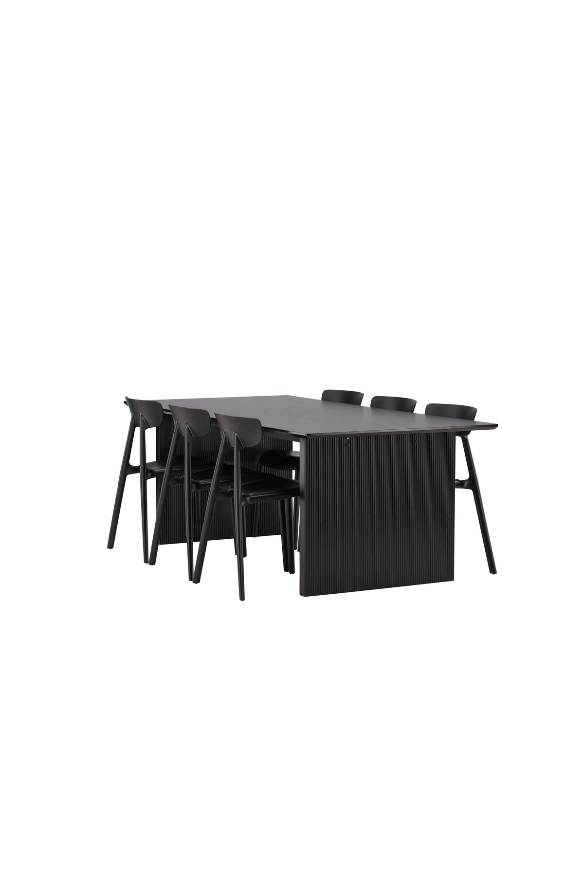 Vail Esszimmerset + Ursholmen 200cm/6St. in Schwarz präsentiert im Onlineshop von KAQTU Design AG. Esszimmerset ist von Venture Home