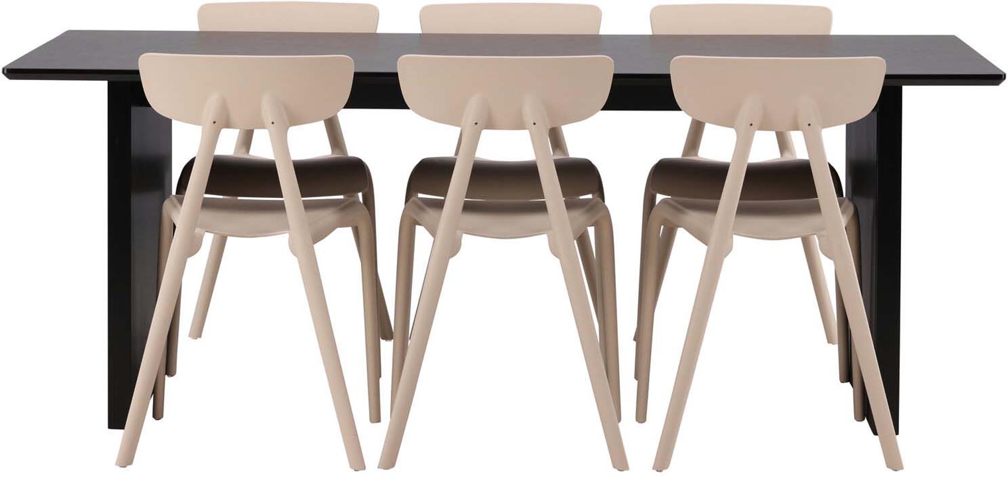 Modernes Vail Esszimmerset mit Ursholmen Stühlen: Stilvoller Esstisch und bequeme Stühle für unvergessliche Momente im Esszimmer.