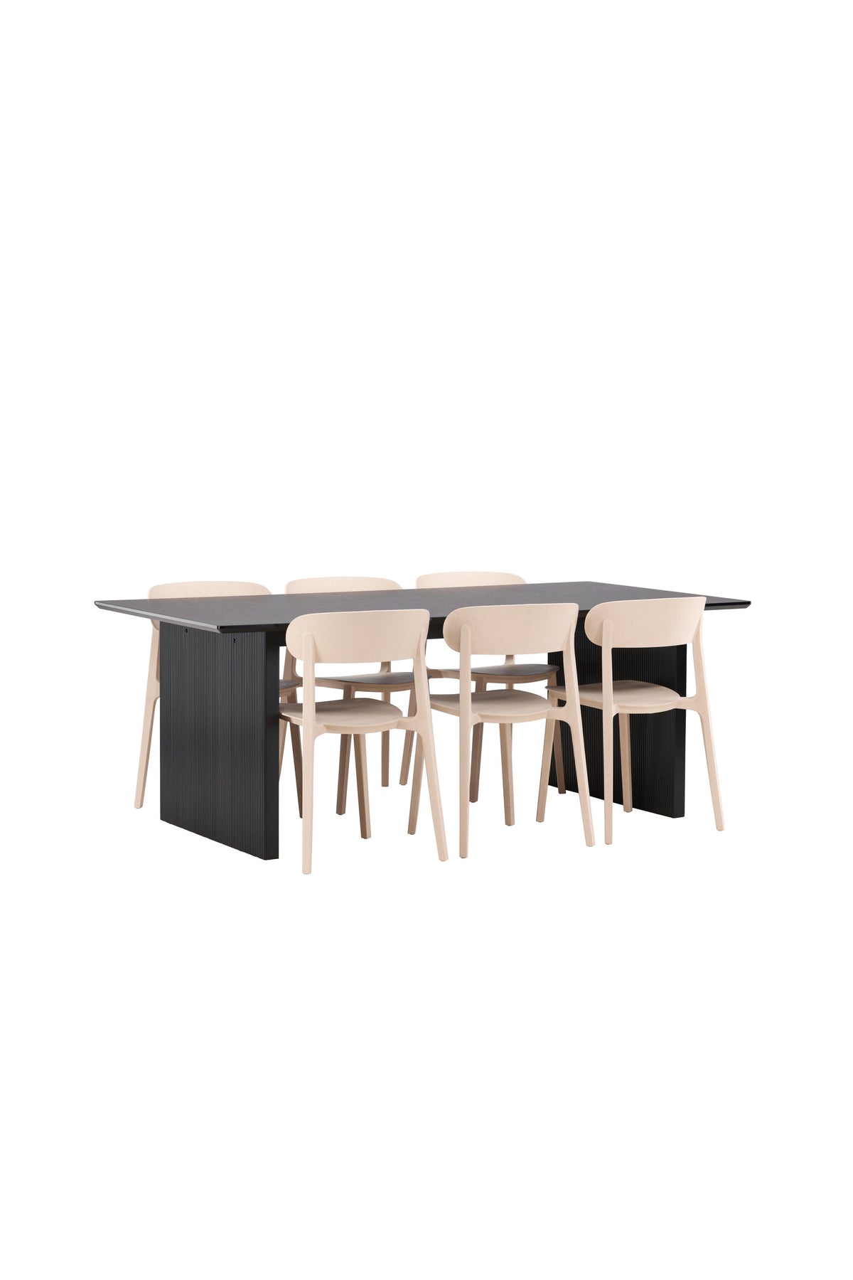 Vail Esstisch + 6 x Åstol Esszimmerstuhl in präsentiert im Onlineshop von KAQTU Design AG. Esszimmerset ist von Venture Home