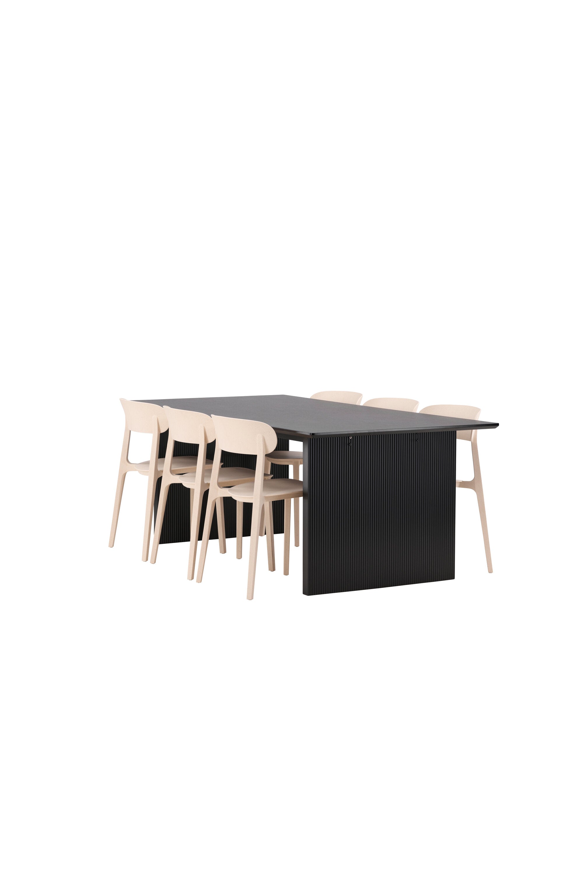 Vail Esstisch + 6 x Åstol Esszimmerstuhl in präsentiert im Onlineshop von KAQTU Design AG. Esszimmerset ist von Venture Home