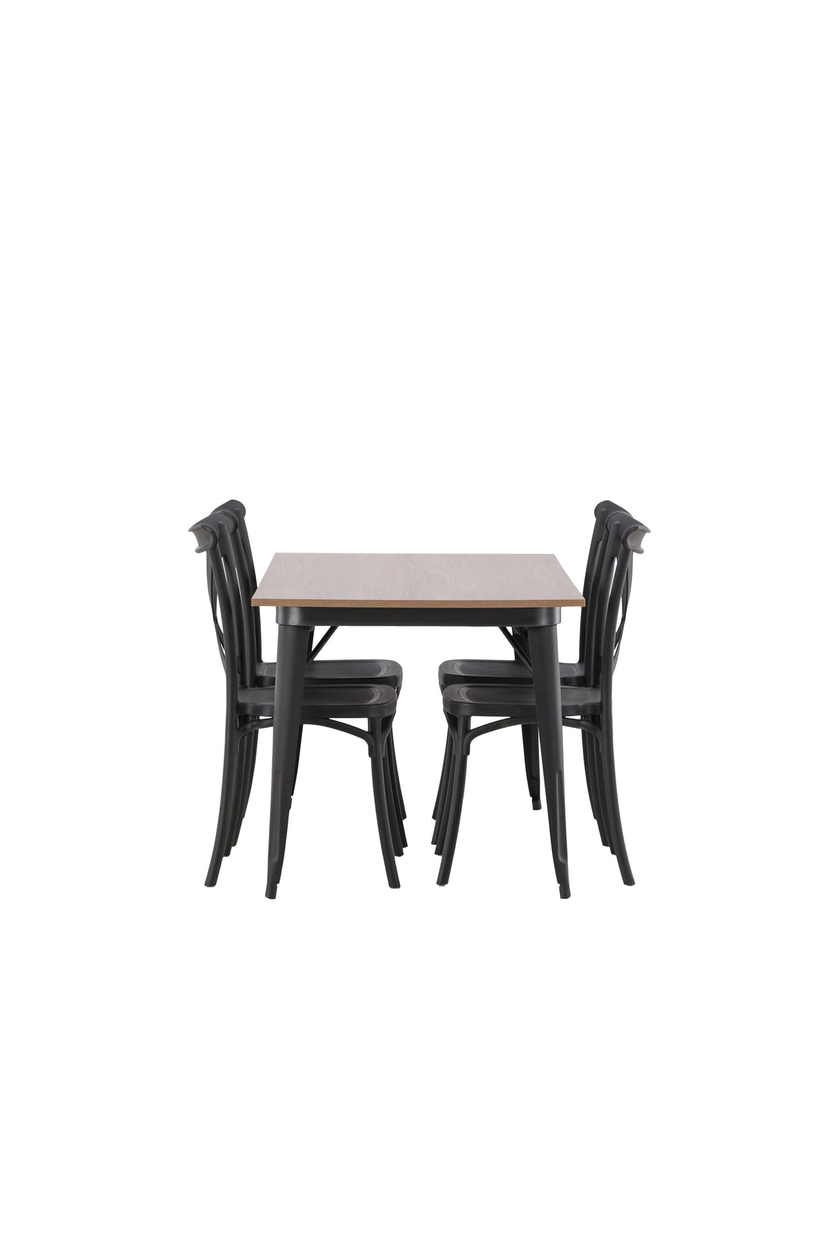 Tempe Esszimmerset + Crosett 140cm/4St. in Schwarz präsentiert im Onlineshop von KAQTU Design AG. Esszimmerset ist von Venture Home