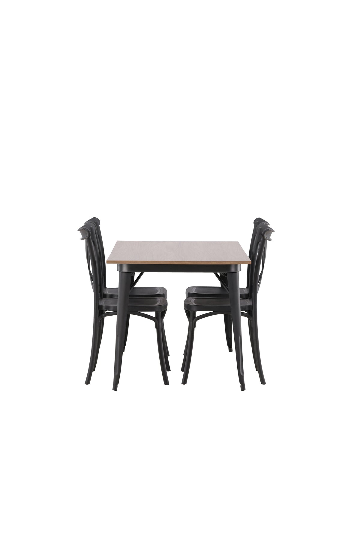 Tempe Esszimmerset + Crosett 140cm/4St. in Schwarz präsentiert im Onlineshop von KAQTU Design AG. Esszimmerset ist von Venture Home