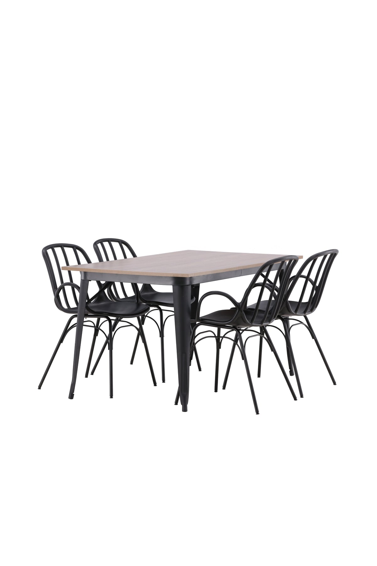 Tempe Esszimmerset + Dyrön 140cm/4St. in Schwarz präsentiert im Onlineshop von KAQTU Design AG. Esszimmerset ist von Venture Home
