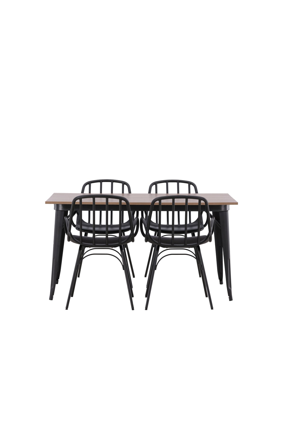 Tempe Esszimmerset + Dyrön 140cm/4St. in Schwarz präsentiert im Onlineshop von KAQTU Design AG. Esszimmerset ist von Venture Home