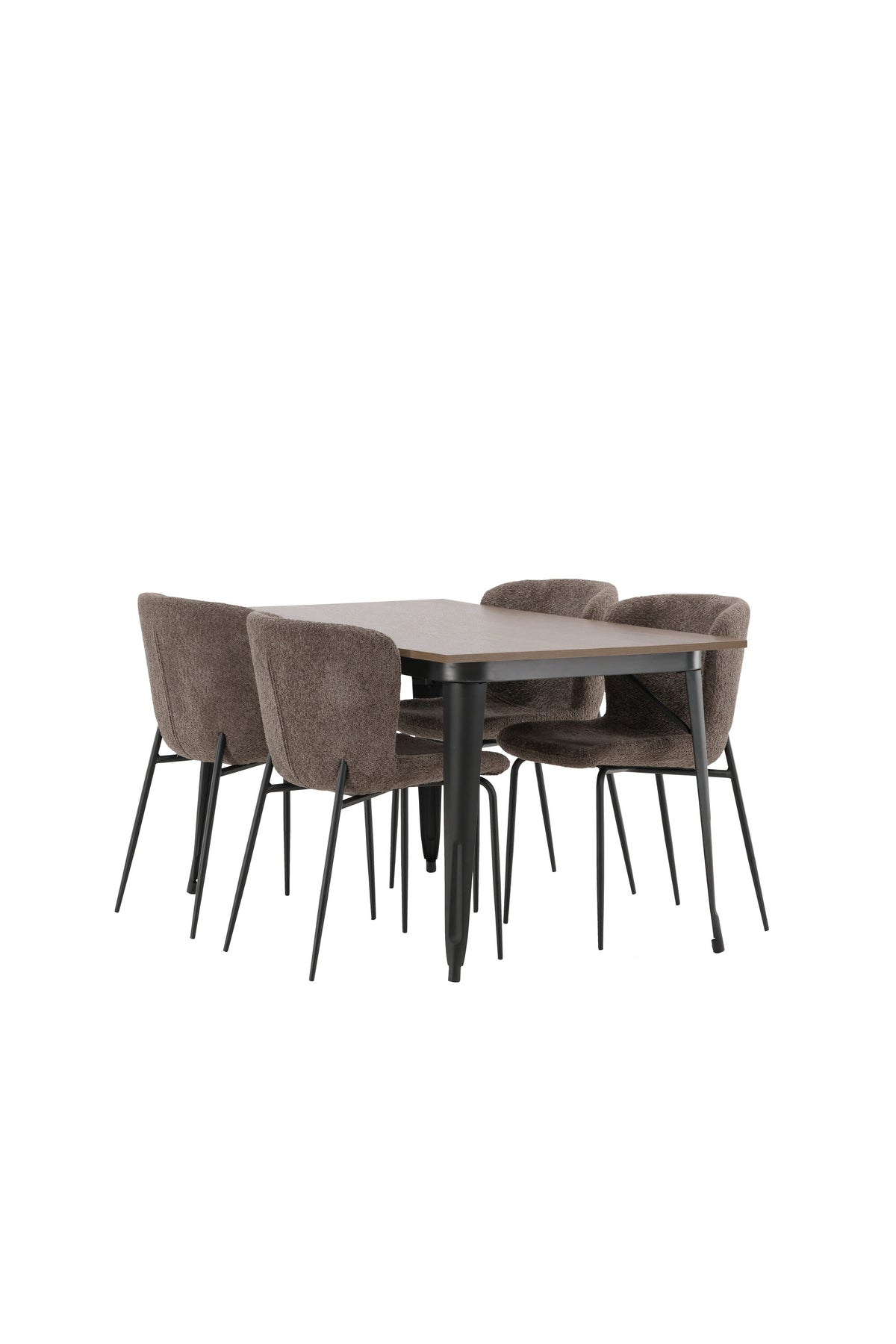 Tempe Esszimmerset + Modesto 140cm/4St. in Schwarz, Dunkelgrau präsentiert im Onlineshop von KAQTU Design AG. Esszimmerset ist von Venture Home