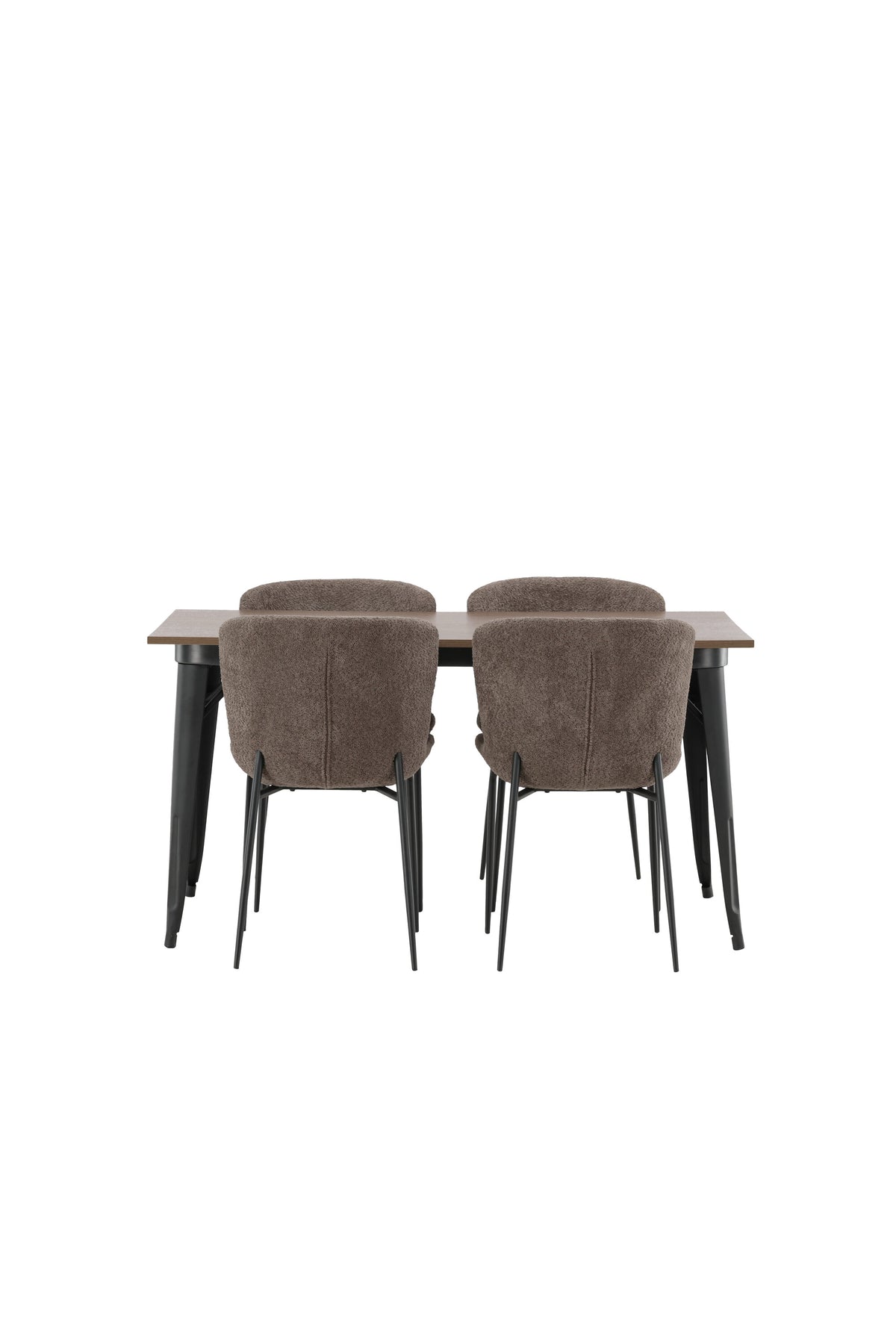 Tempe Esszimmerset + Modesto 140cm/4St. in Schwarz, Dunkelgrau präsentiert im Onlineshop von KAQTU Design AG. Esszimmerset ist von Venture Home