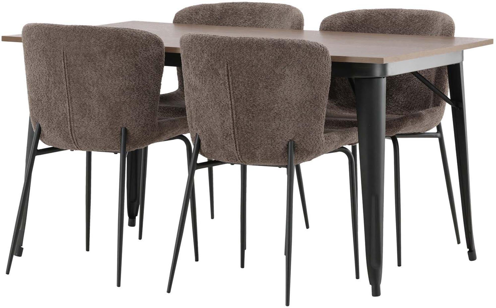 Stilvolles Esszimmerset Tempe + Modesto, 140cm, 4 bequeme Stühle, ideal für moderne Haushalte. Hochwertige Materialien und elegantes Design.