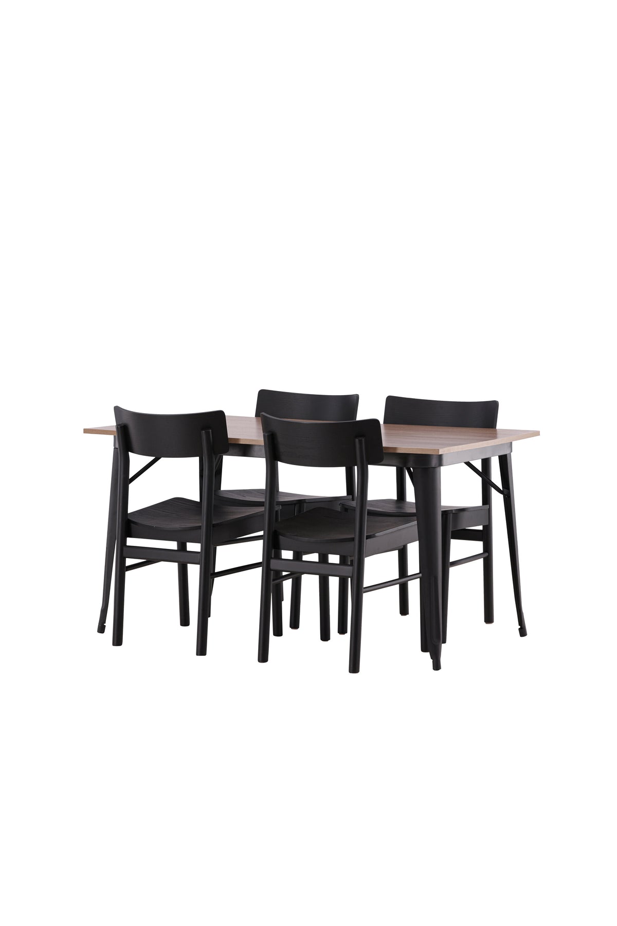 Tempe Esszimmerset + Montros 140cm/4St. in Schwarz präsentiert im Onlineshop von KAQTU Design AG. Esszimmerset ist von Venture Home