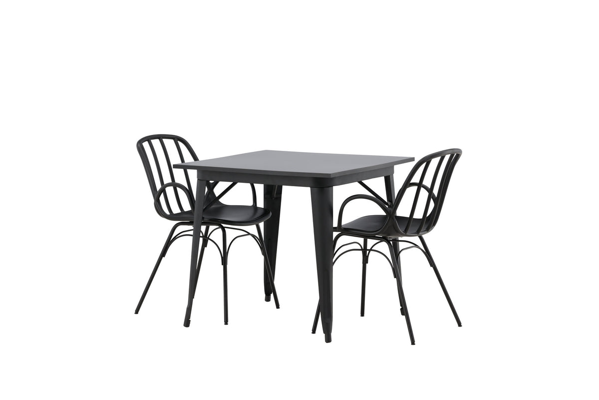 Tempe Esszimmerset + Dyrön 80cm/2St. in Schwarz präsentiert im Onlineshop von KAQTU Design AG. Esszimmerset ist von Venture Home