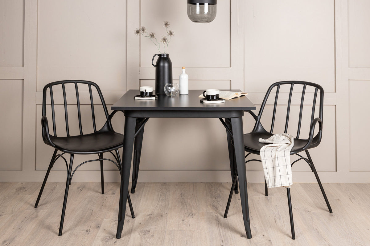 Tempe Esszimmerset + Dyrön 80cm/2St. in Schwarz präsentiert im Onlineshop von KAQTU Design AG. Esszimmerset ist von Venture Home