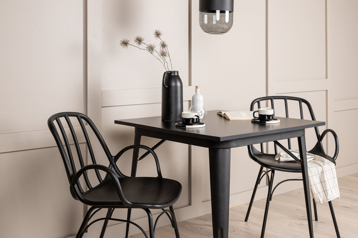 Tempe Esszimmerset + Dyrön 80cm/2St. in Schwarz präsentiert im Onlineshop von KAQTU Design AG. Esszimmerset ist von Venture Home