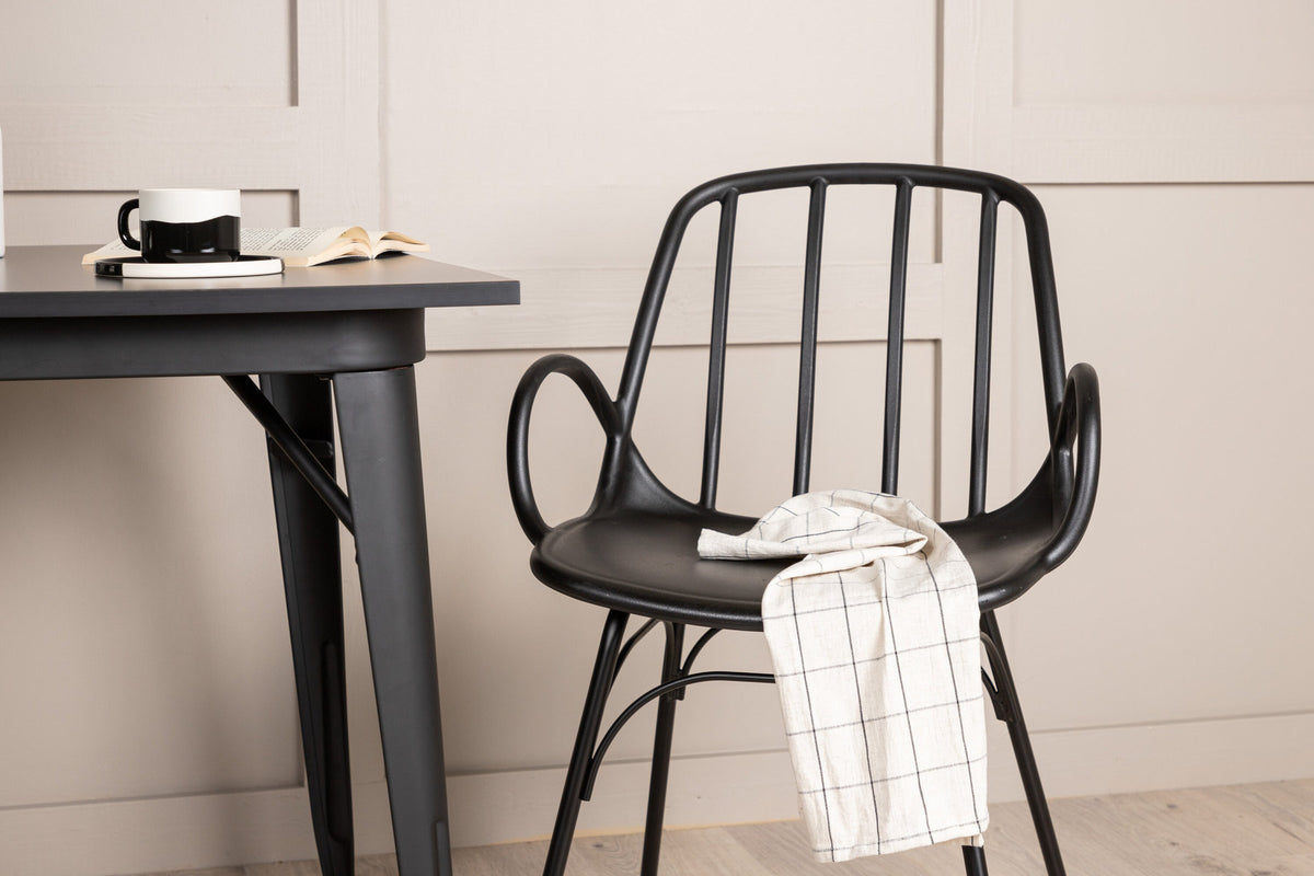 Tempe Esszimmerset + Dyrön 80cm/2St. in Schwarz präsentiert im Onlineshop von KAQTU Design AG. Esszimmerset ist von Venture Home