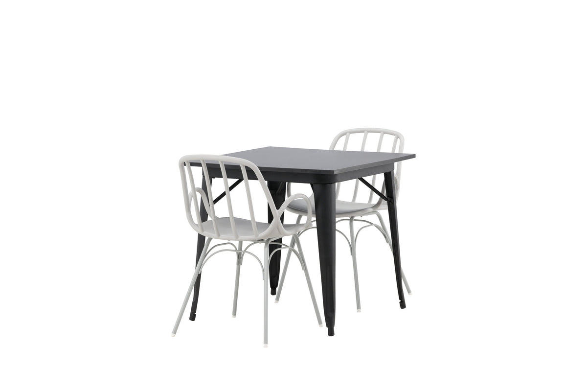 Tempe Esszimmerset + Dyrön 80cm/2St. in Greige präsentiert im Onlineshop von KAQTU Design AG. Esszimmerset ist von Venture Home