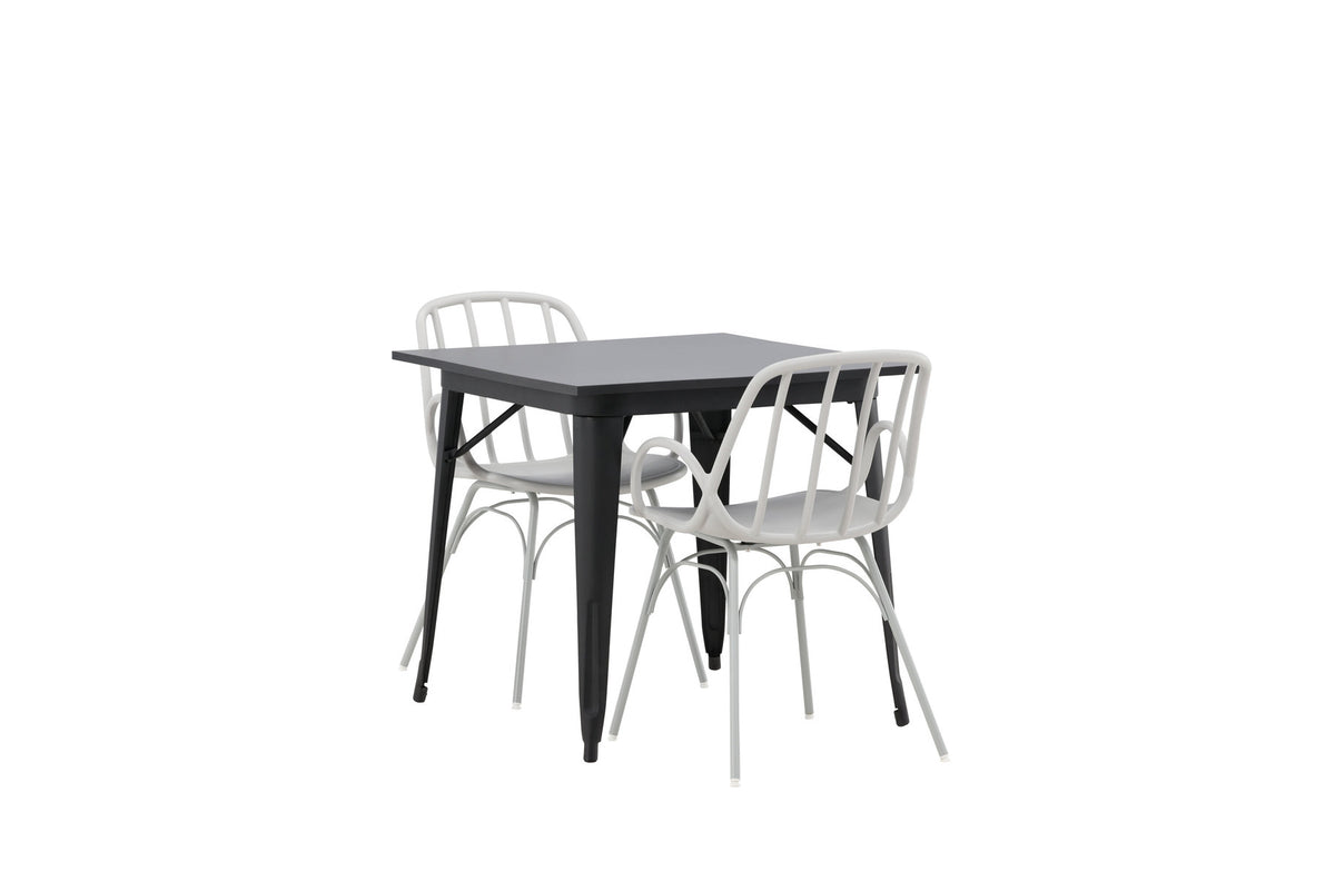 Tempe Esszimmerset + Dyrön 80cm/2St. in Greige präsentiert im Onlineshop von KAQTU Design AG. Esszimmerset ist von Venture Home