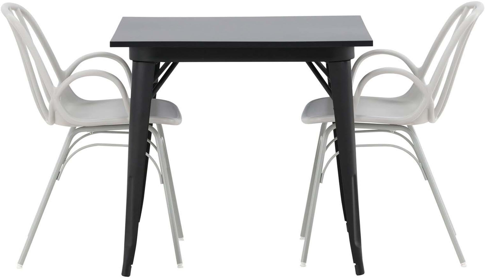 Kompaktes Tempe Esszimmerset mit Dyrön Tisch, ideal für kleine Räume.