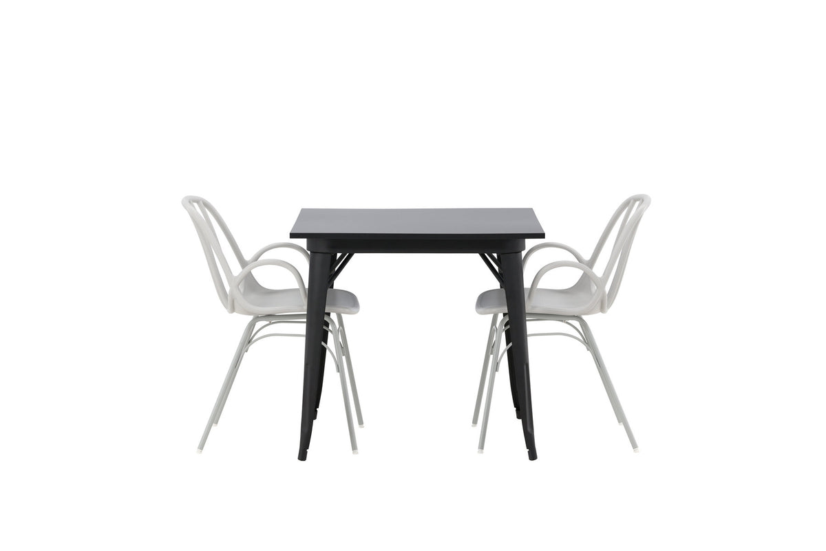 Tempe Esszimmerset + Dyrön 80cm/2St. in Greige präsentiert im Onlineshop von KAQTU Design AG. Esszimmerset ist von Venture Home