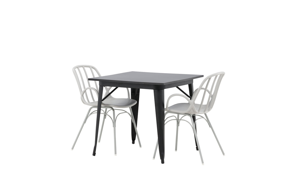Tempe Esszimmerset + Dyrön 80cm/2St. in Greige präsentiert im Onlineshop von KAQTU Design AG. Esszimmerset ist von Venture Home
