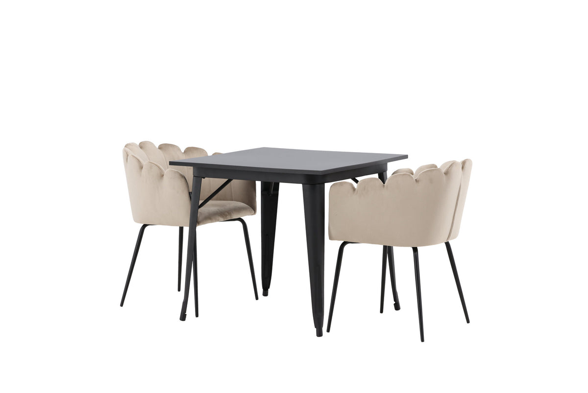 Tempe Esszimmerset + Limhamn Arm. 80cm/2St. in Beige präsentiert im Onlineshop von KAQTU Design AG. Esszimmerset ist von Venture Home