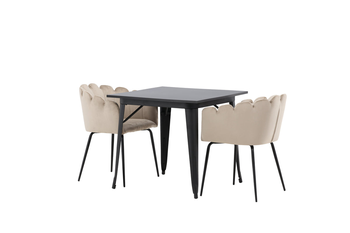 Tempe Esszimmerset + Limhamn Arm. 80cm/2St. in Beige präsentiert im Onlineshop von KAQTU Design AG. Esszimmerset ist von Venture Home