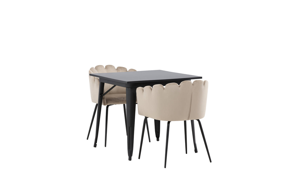 Tempe Esszimmerset + Limhamn Arm. 80cm/2St. in Beige präsentiert im Onlineshop von KAQTU Design AG. Esszimmerset ist von Venture Home