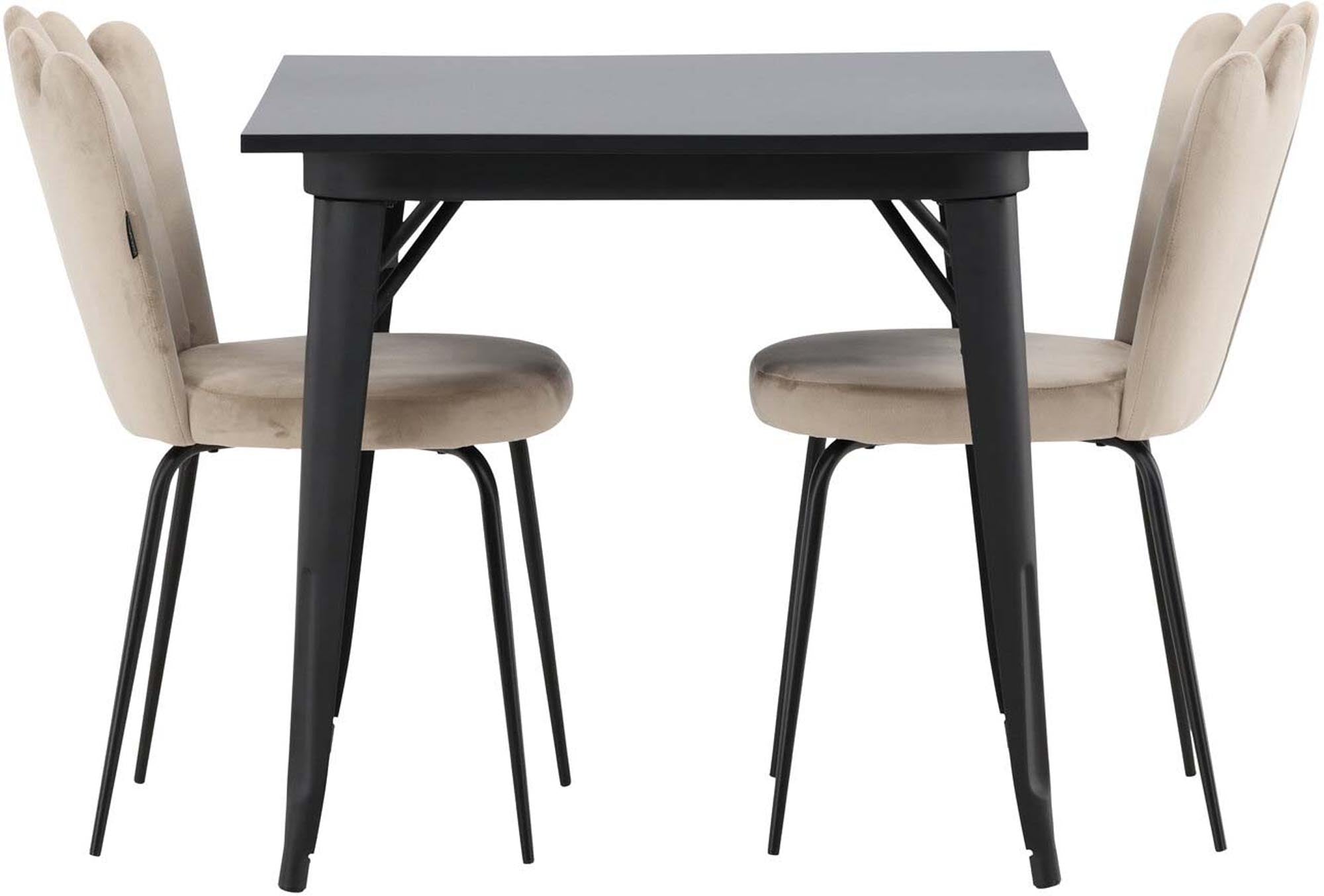 Elegantes Esszimmerset Tempe mit Limhamn Stühlen, ideal für stilvolle Dinner und gemütliche Abende. Hochwertige Materialien und modernes Design.