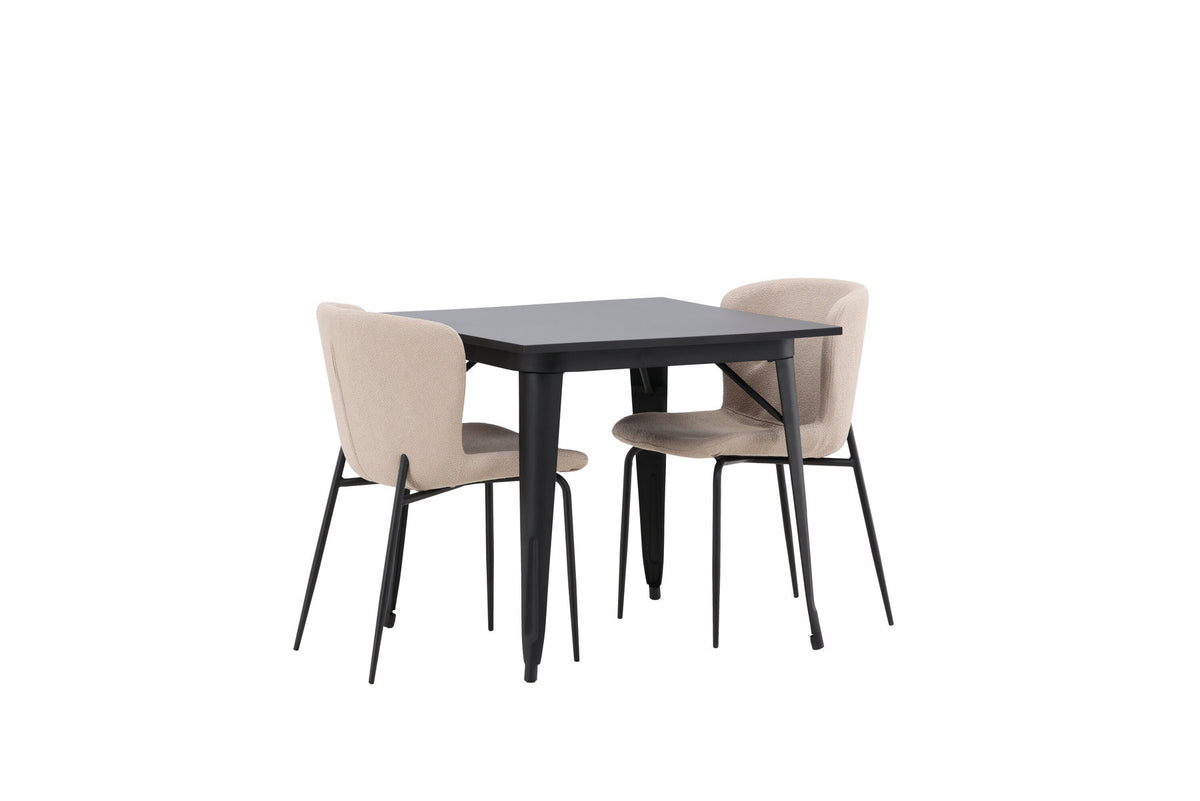 Tempe Esszimmerset + Modesto 80cm/2St. in Beige, Schwarz präsentiert im Onlineshop von KAQTU Design AG. Esszimmerset ist von Venture Home