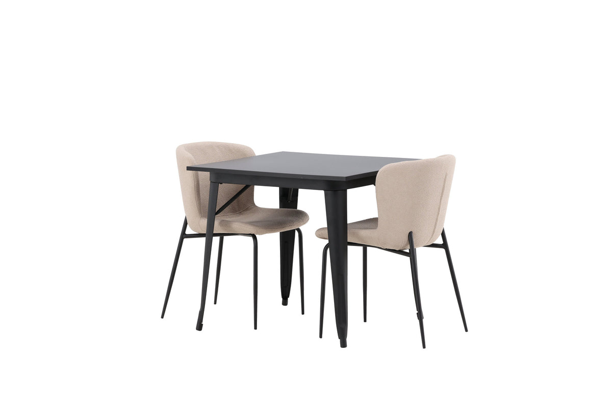 Tempe Esszimmerset + Modesto 80cm/2St. in Beige, Schwarz präsentiert im Onlineshop von KAQTU Design AG. Esszimmerset ist von Venture Home