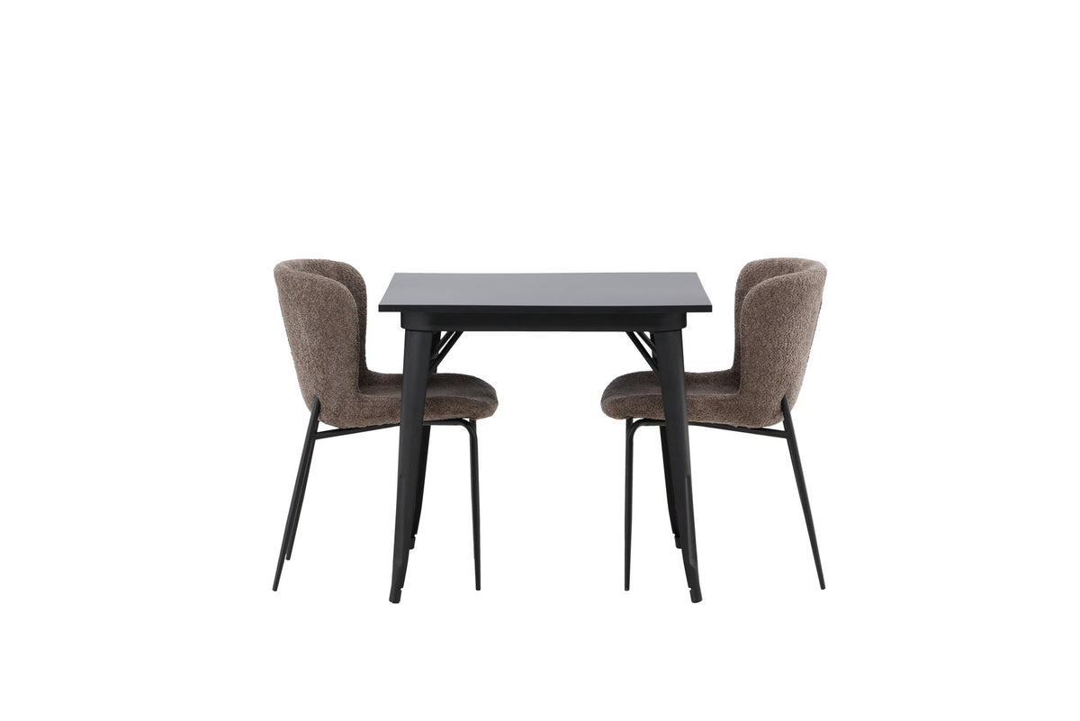 Tempe Esszimmerset + Modesto 80cm/2St. in Schwarz, Dunkelgrau präsentiert im Onlineshop von KAQTU Design AG. Esszimmerset ist von Venture Home