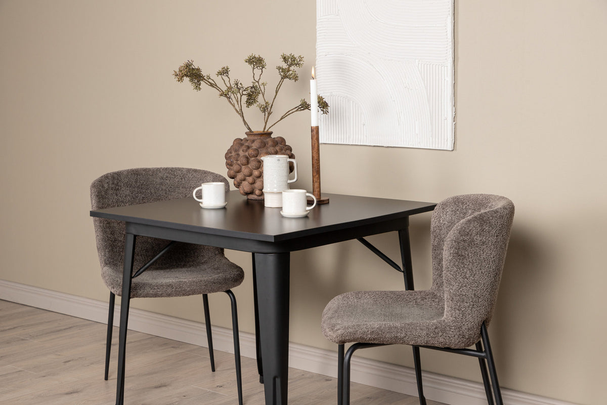 Tempe Esszimmerset + Modesto 80cm/2St. in Schwarz, Dunkelgrau präsentiert im Onlineshop von KAQTU Design AG. Esszimmerset ist von Venture Home