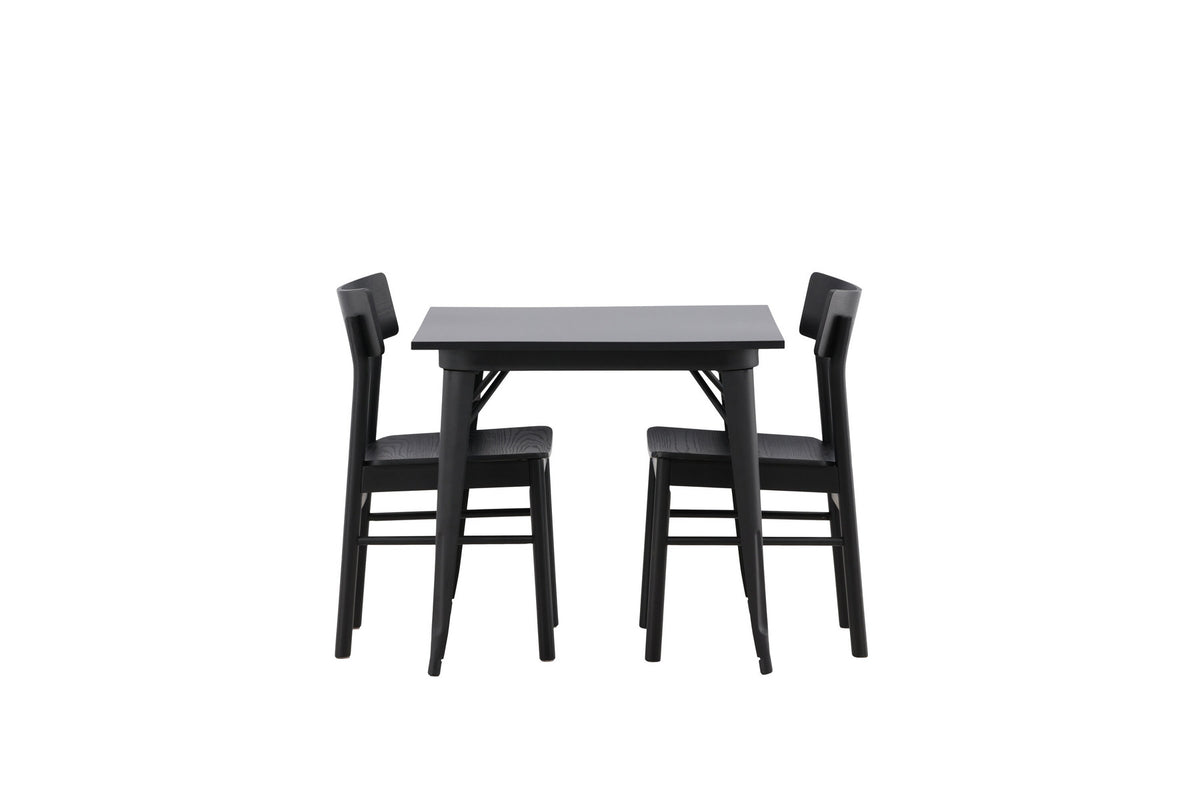 Tempe Esszimmerset + Montros 80cm/2St. in Schwarz präsentiert im Onlineshop von KAQTU Design AG. Esszimmerset ist von Venture Home