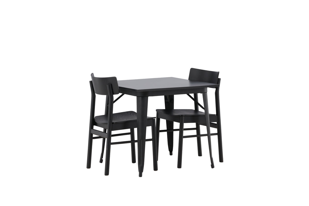 Tempe Esszimmerset + Montros 80cm/2St. in Schwarz präsentiert im Onlineshop von KAQTU Design AG. Esszimmerset ist von Venture Home