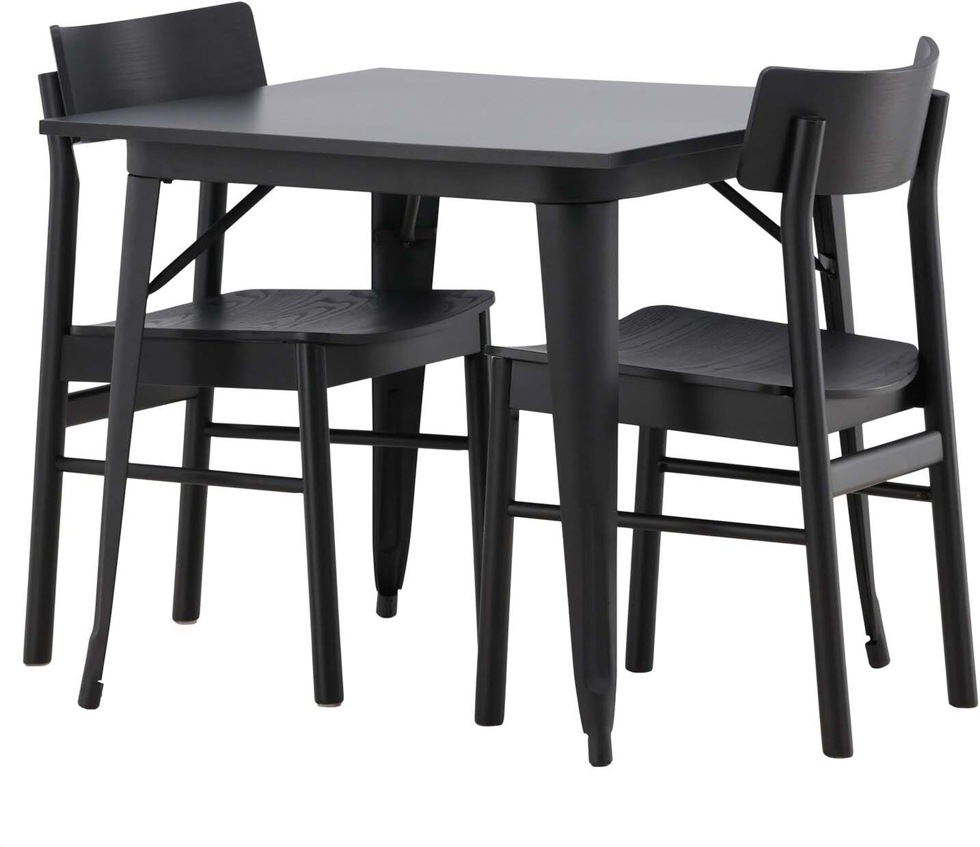 Stilvolles Esszimmerset Tempe mit 80cm Montros-Stühlen von Venture Home. Ideal für kleine Räume, vereint Eleganz und Funktionalität.