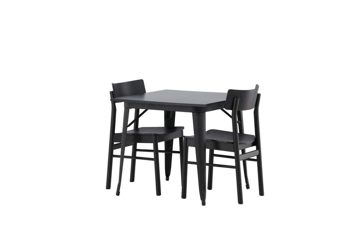 Tempe Esszimmerset + Montros 80cm/2St. in Schwarz präsentiert im Onlineshop von KAQTU Design AG. Esszimmerset ist von Venture Home