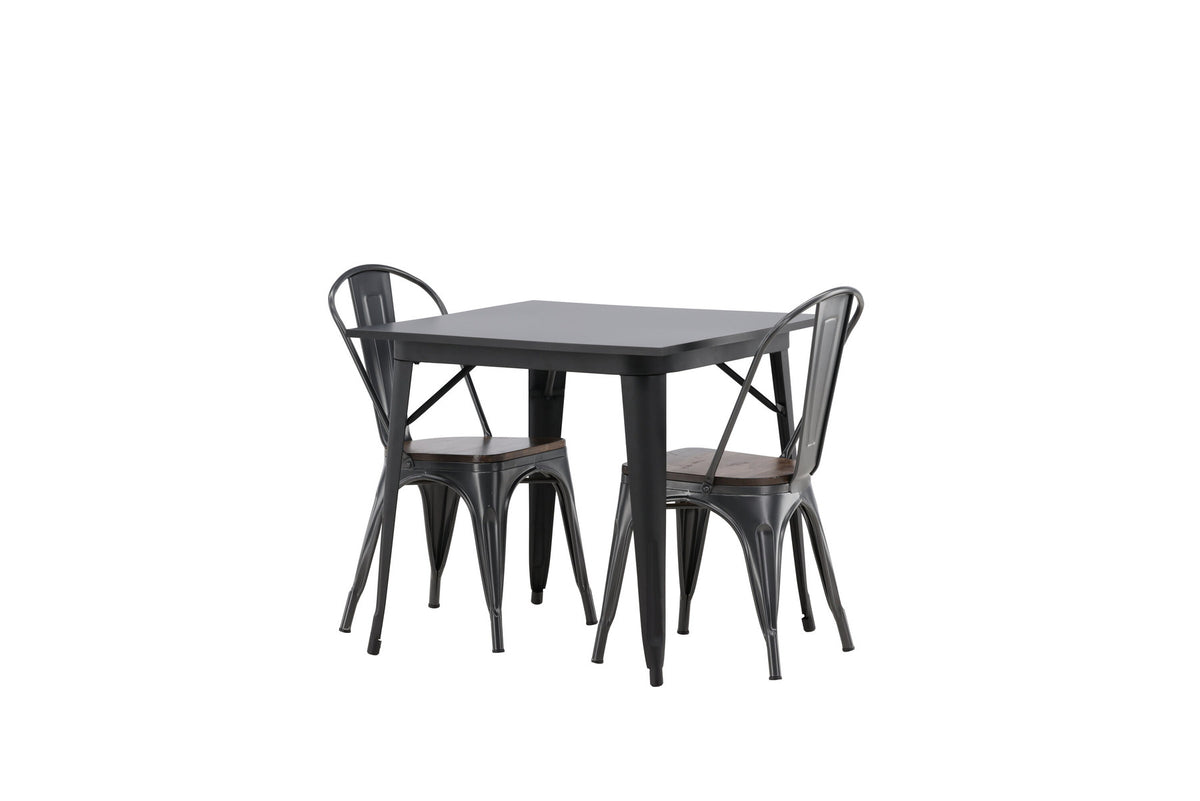 Tempe Esszimmerset + Tempe 80cm/2St. in Dunkelgrau, Walnuss präsentiert im Onlineshop von KAQTU Design AG. Esszimmerset ist von Venture Home