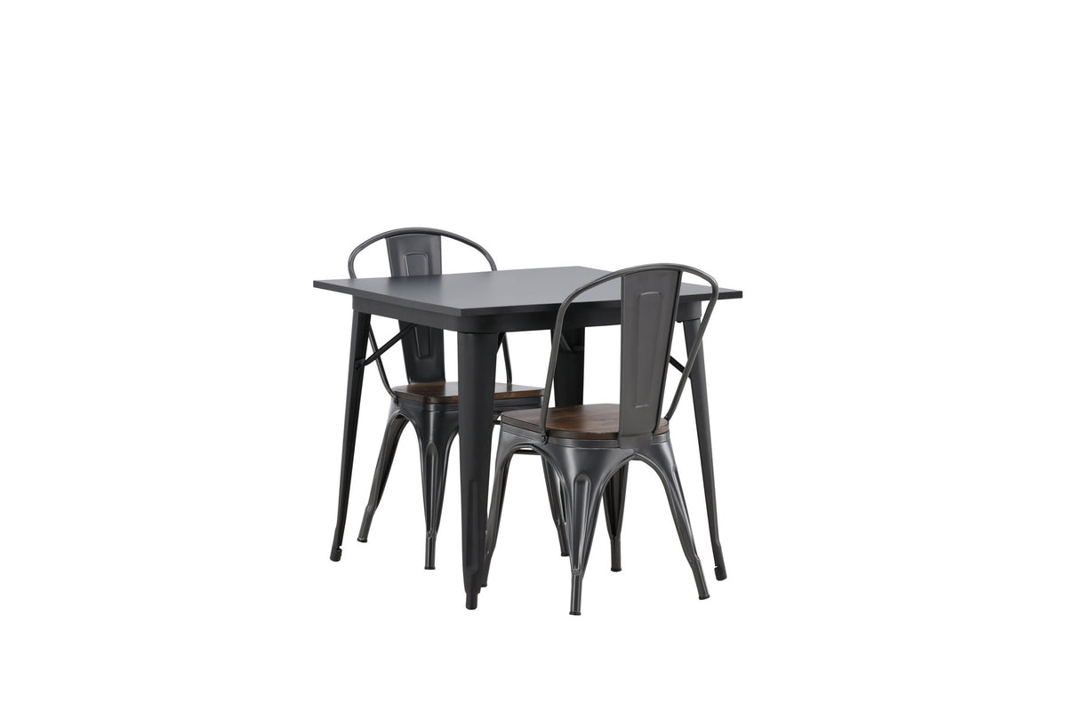 Tempe Esszimmerset + Tempe 80cm/2St. in Dunkelgrau, Walnuss präsentiert im Onlineshop von KAQTU Design AG. Esszimmerset ist von Venture Home