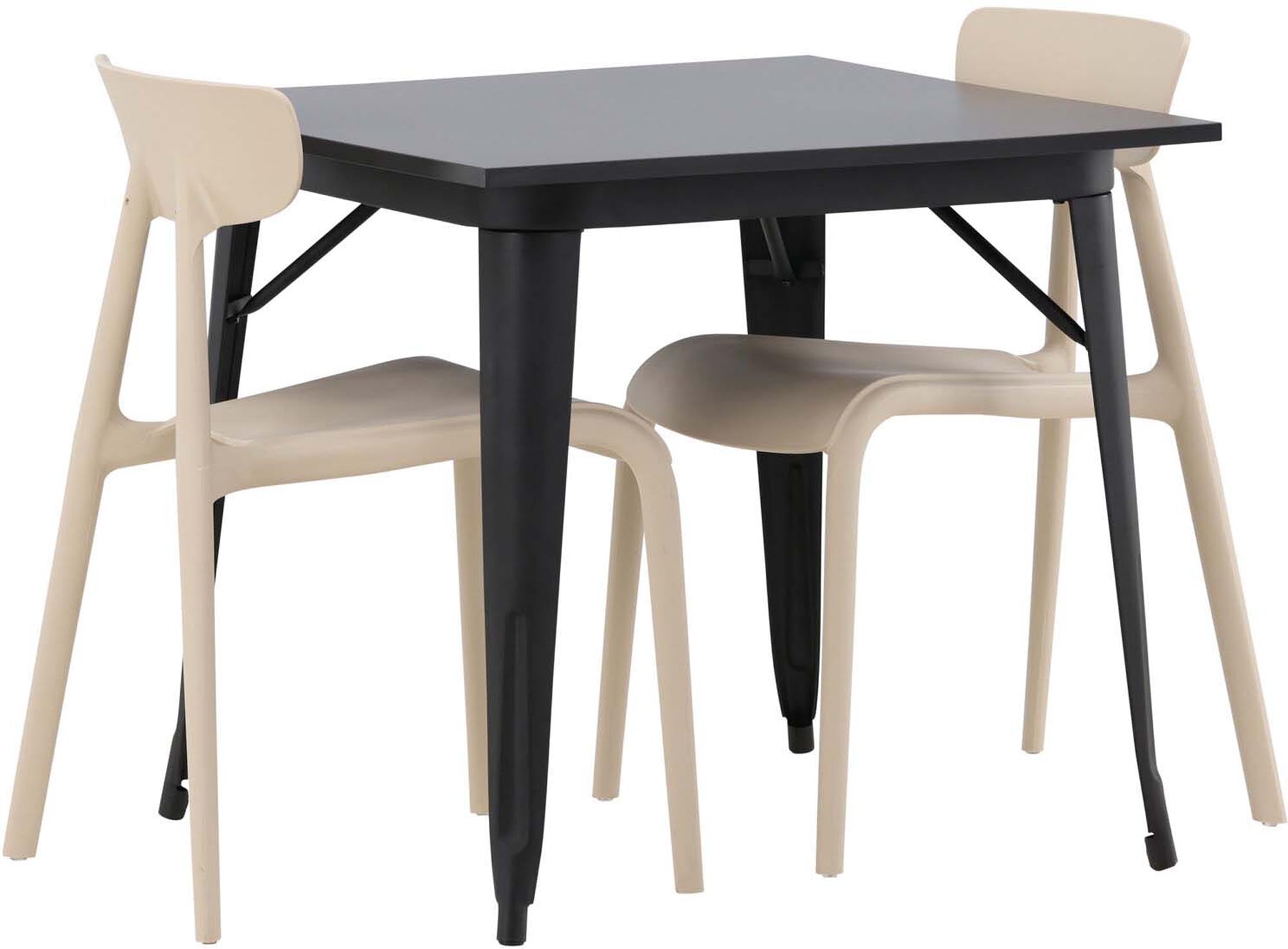 Stilvolles Esszimmerset Tempe mit robusten Ursholmen-Stühlen, ideal für kleine Küchen. Skandinavisches Design trifft auf Funktionalität.