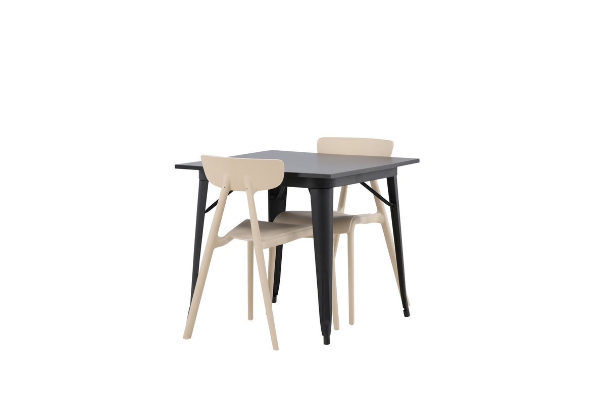 Tempe Esszimmerset + Ursholmen 80cm/2St. in Beige präsentiert im Onlineshop von KAQTU Design AG. Esszimmerset ist von Venture Home