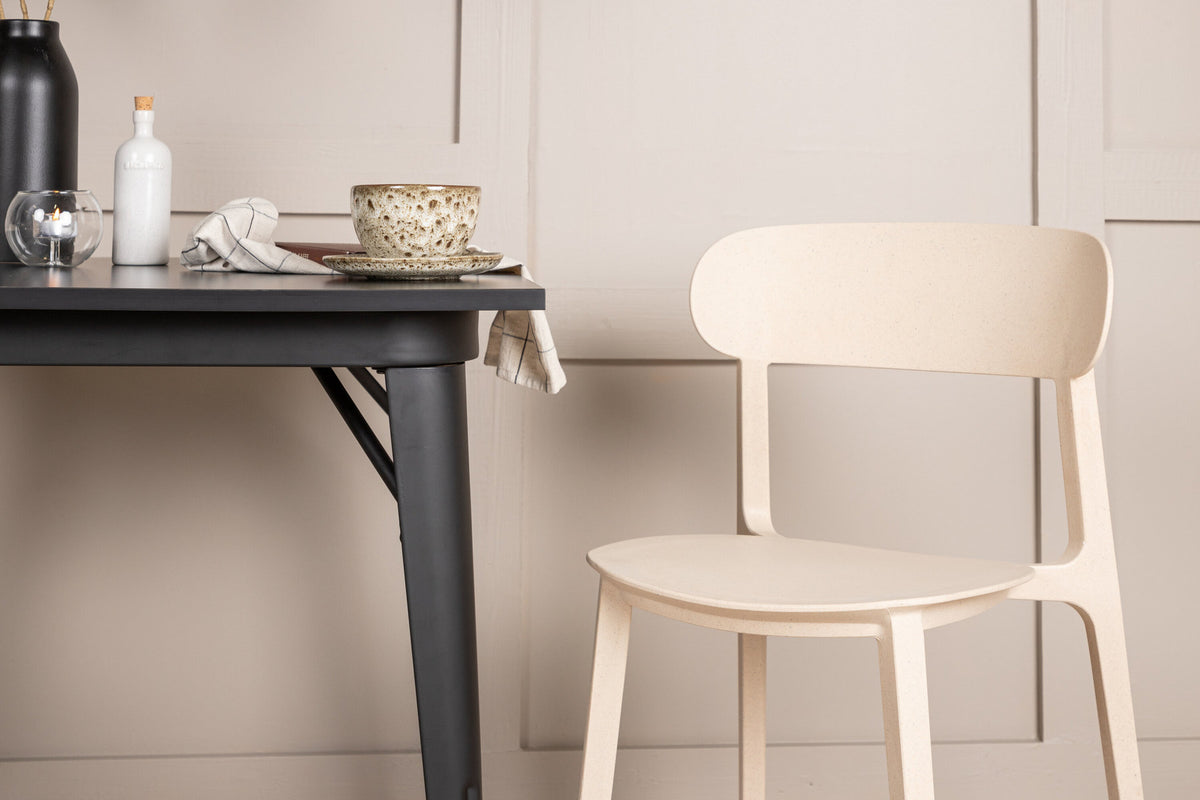 Tempe Esstisch + 2 x Åstol Esszimmerstuhl in Beige präsentiert im Onlineshop von KAQTU Design AG. Esszimmerset ist von Venture Home