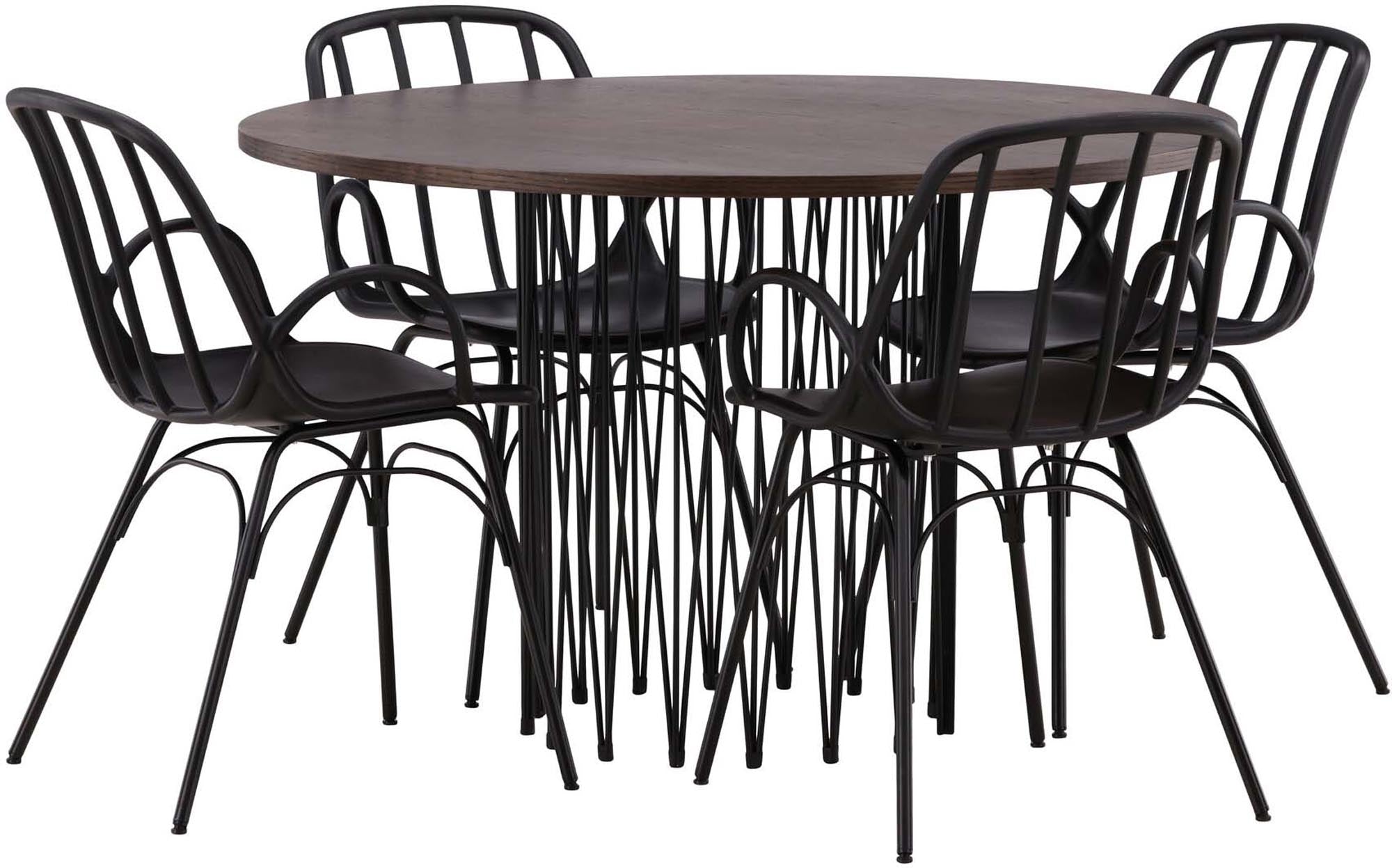 Venture Home Stone Esszimmerset: Stilvoller Tisch mit 4 Stühlen.