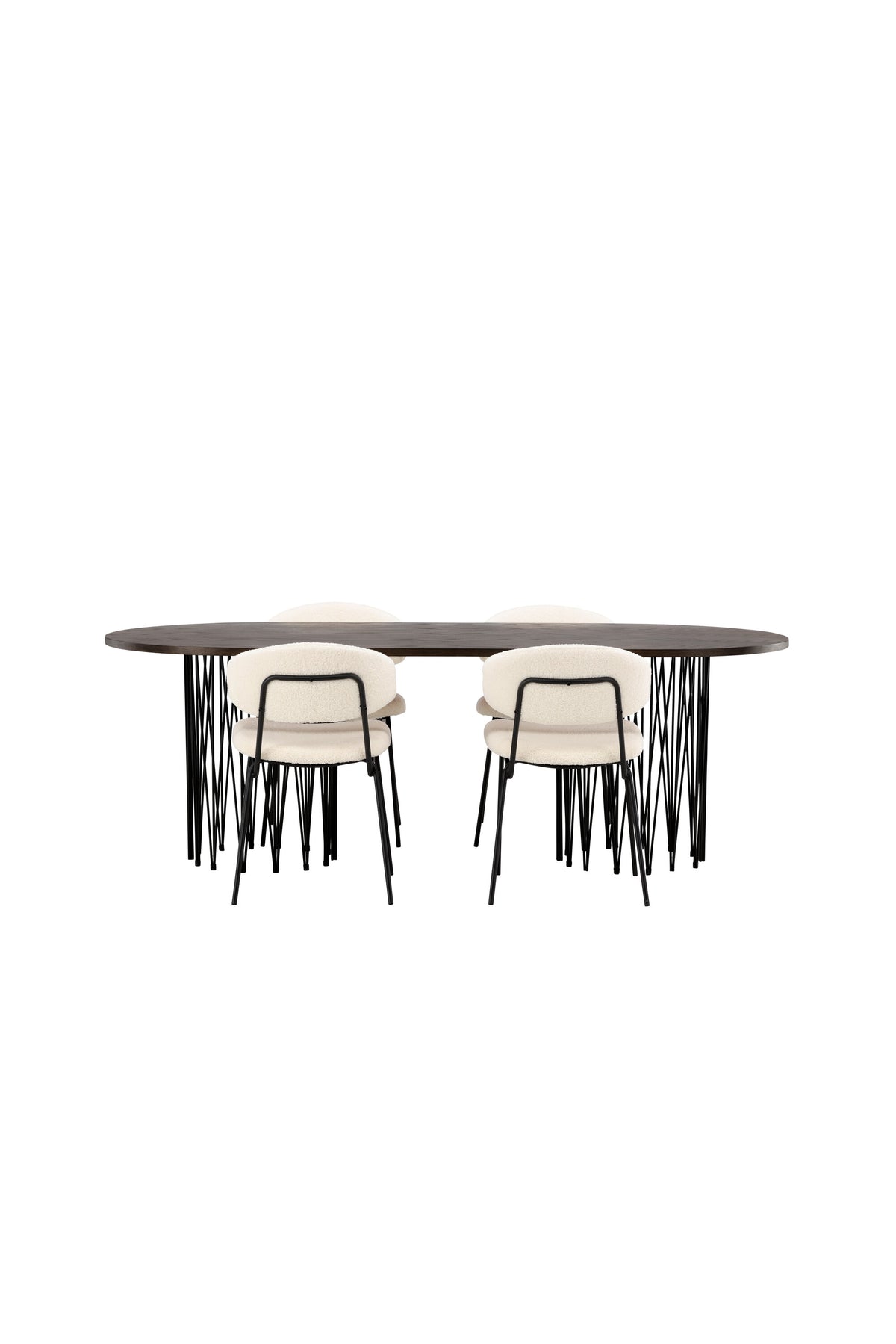 Stone Esszimmerset + Chico 220cm/4St. in Weiss präsentiert im Onlineshop von KAQTU Design AG. Esszimmerset ist von Venture Home