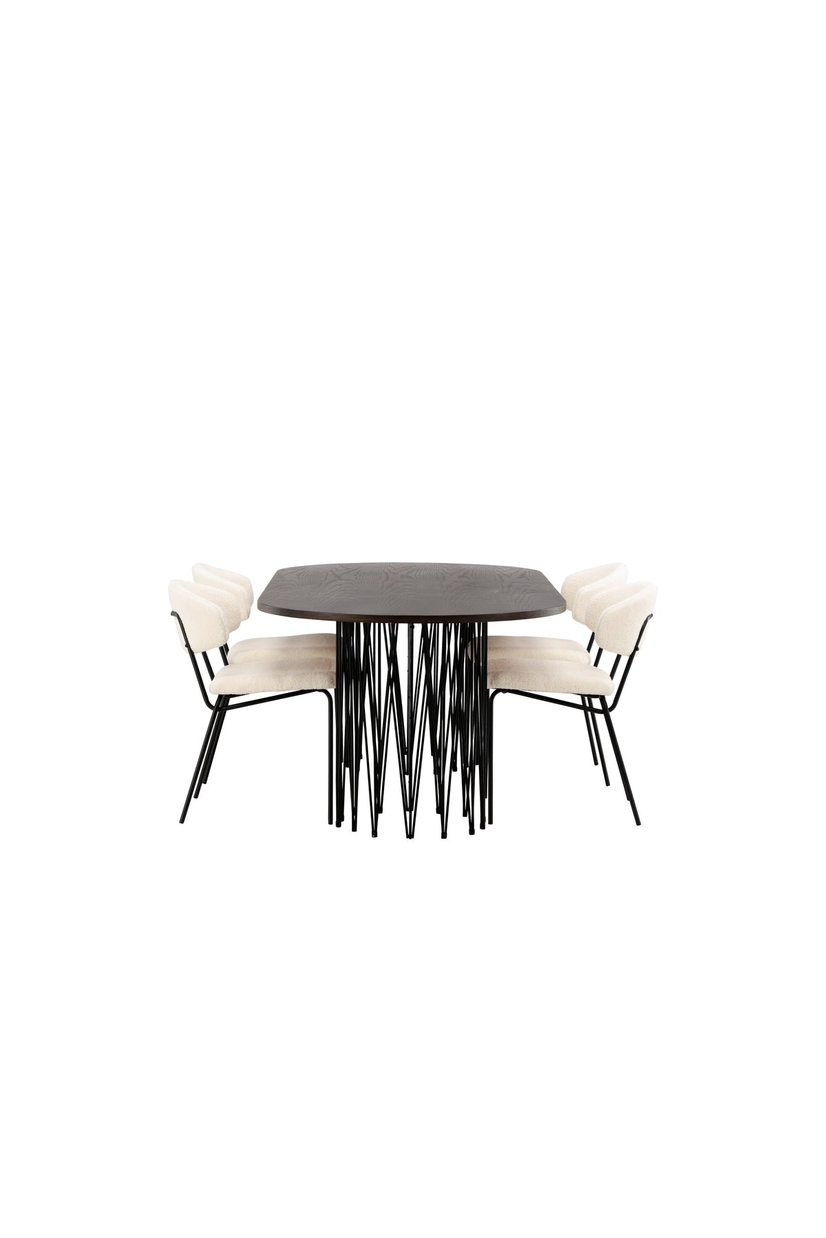 Stone Esszimmerset + Chico 220cm/4St. in Weiss präsentiert im Onlineshop von KAQTU Design AG. Esszimmerset ist von Venture Home