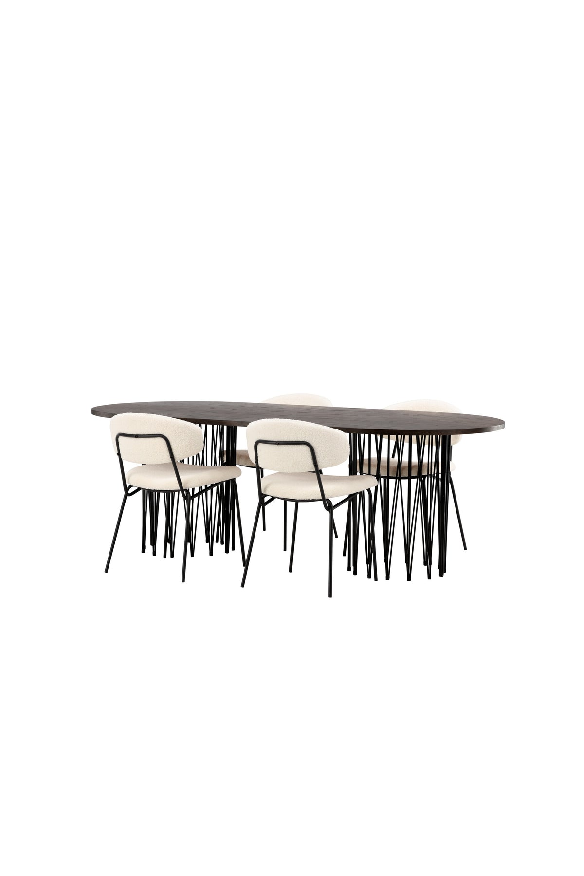 Stone Esszimmerset + Chico 220cm/4St. in Weiss präsentiert im Onlineshop von KAQTU Design AG. Esszimmerset ist von Venture Home
