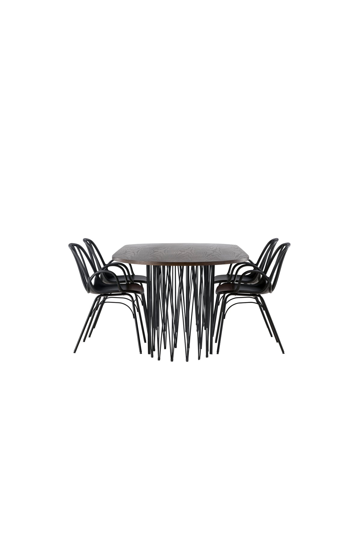 Stone Esszimmerset + Dyrön 220cm/4St. in Schwarz präsentiert im Onlineshop von KAQTU Design AG. Esszimmerset ist von Venture Home