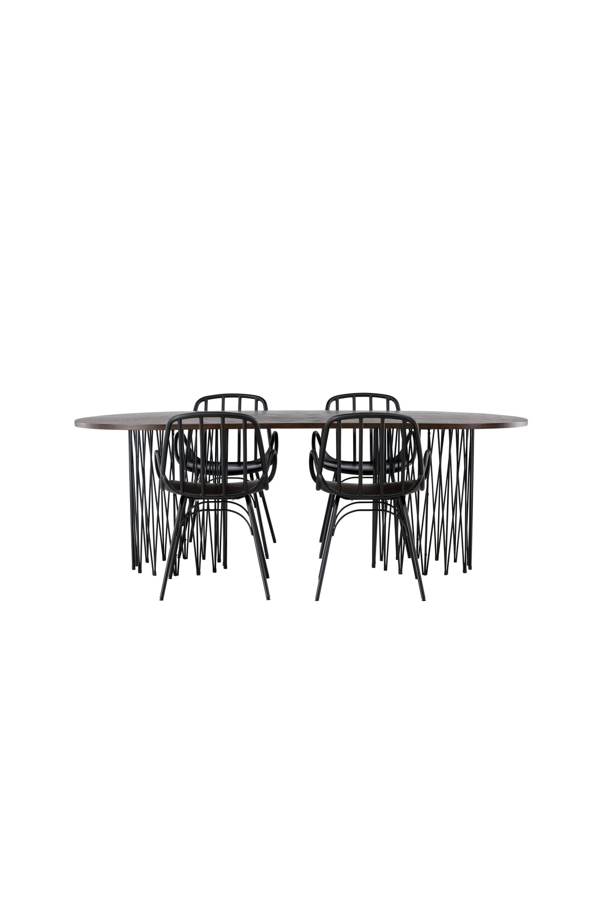 Stone Esszimmerset + Dyrön 220cm/4St. in Schwarz präsentiert im Onlineshop von KAQTU Design AG. Esszimmerset ist von Venture Home