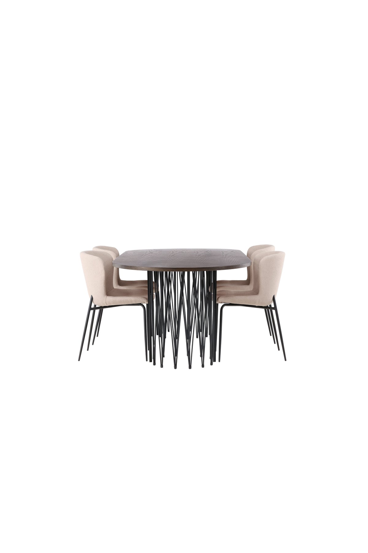 Stone Esszimmerset + Modesto 220cm/4St. in Schwarz, Beige präsentiert im Onlineshop von KAQTU Design AG. Esszimmerset ist von Venture Home