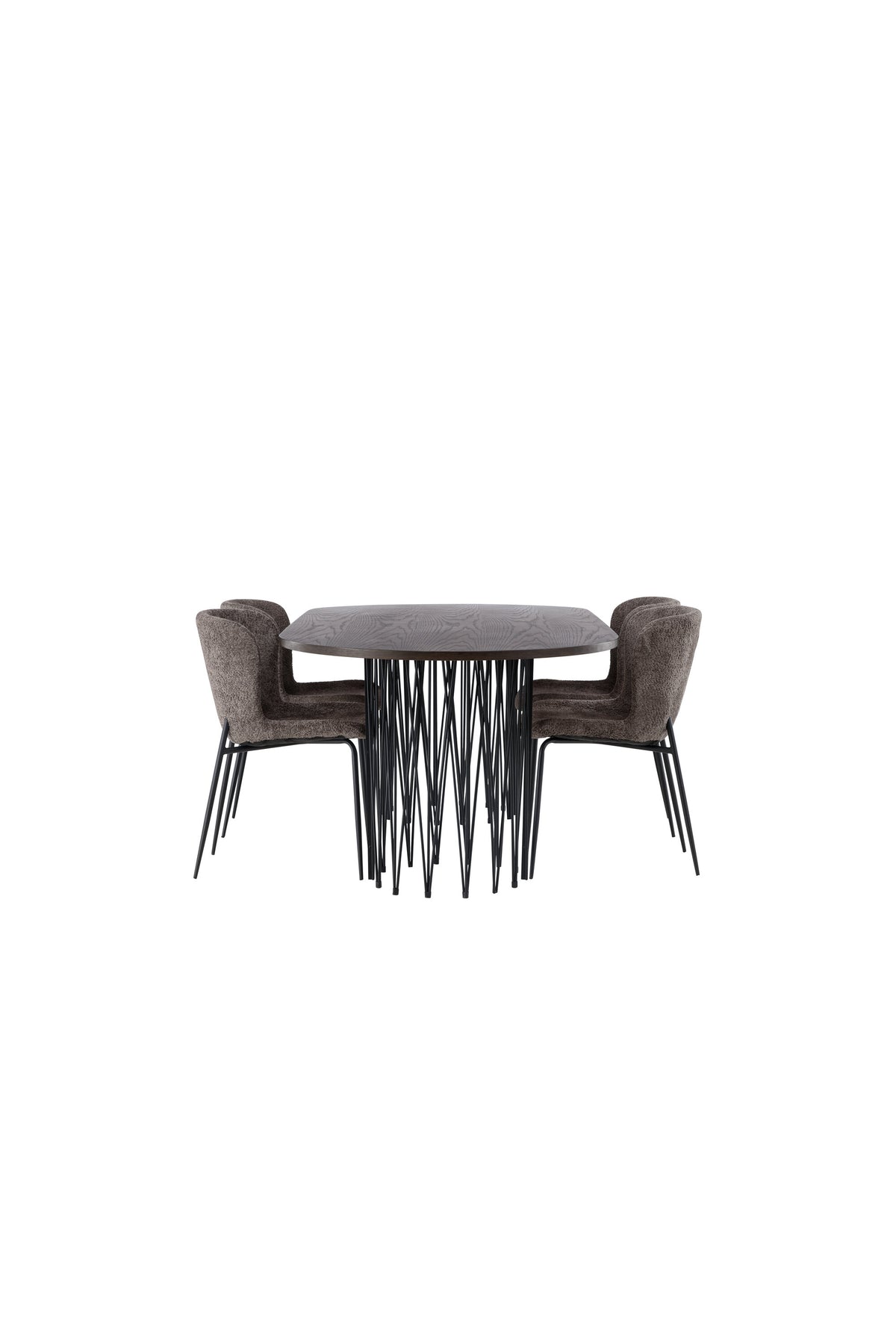 Stone Esszimmerset + Modesto 220cm/4St. in Schwarz, Dunkelgrau präsentiert im Onlineshop von KAQTU Design AG. Esszimmerset ist von Venture Home