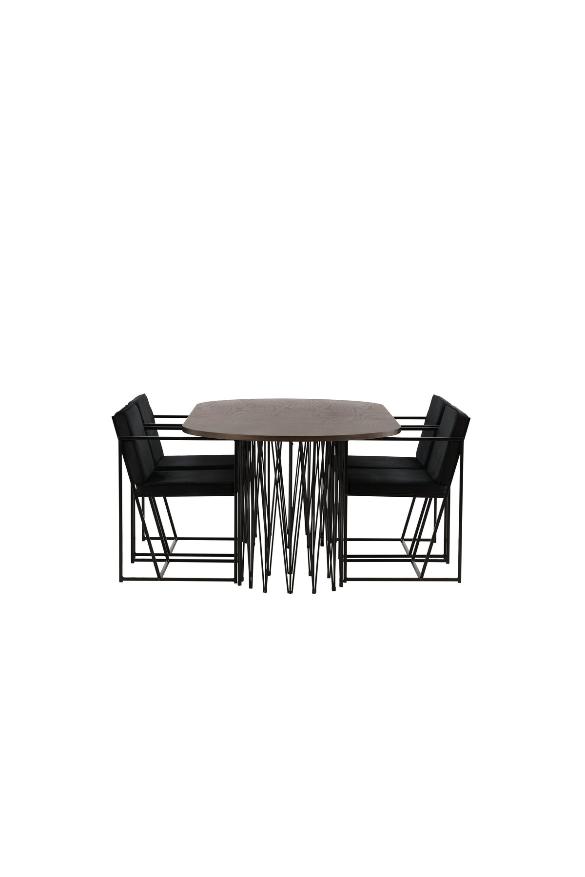 Stone Esszimmerset + Richmond 220cm/4St. in Schwarz präsentiert im Onlineshop von KAQTU Design AG. Esszimmerset ist von Venture Home