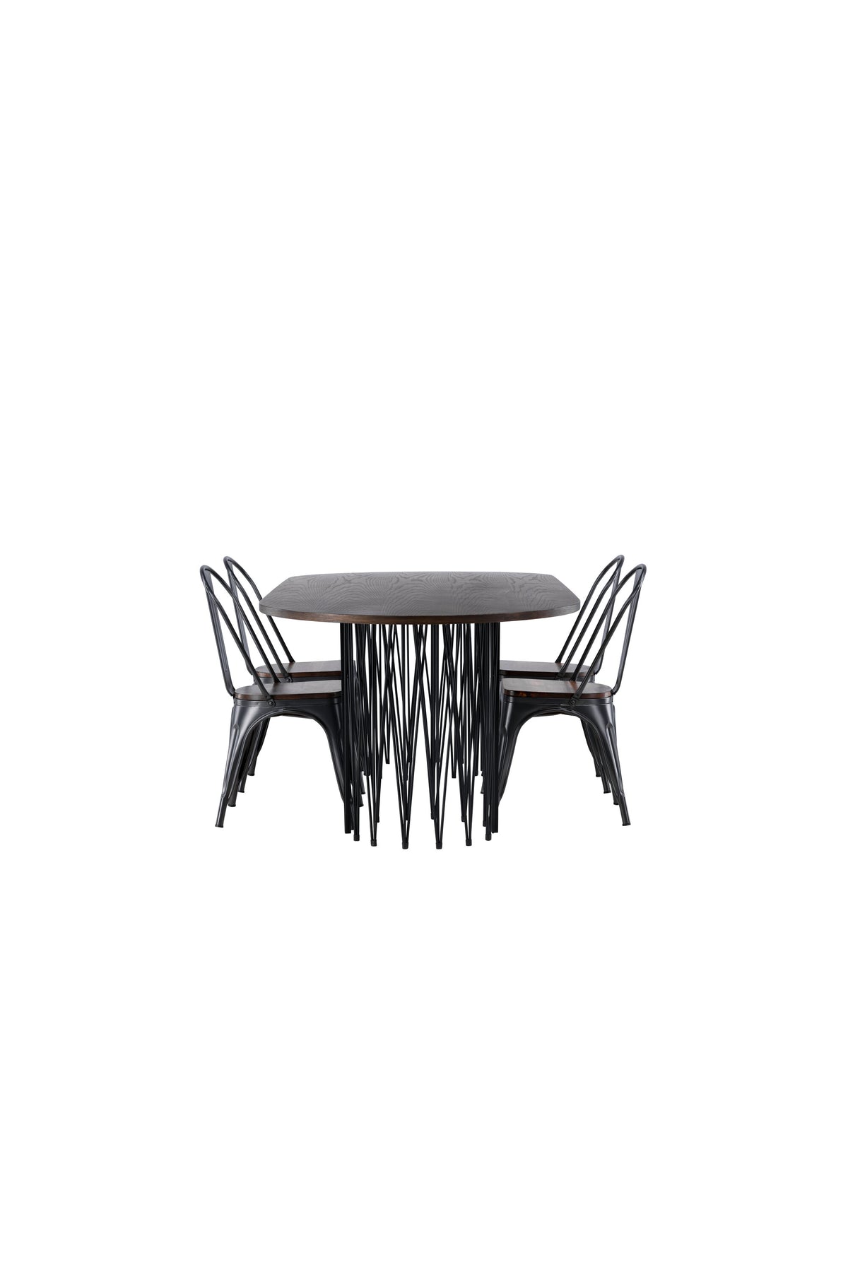Stone Esszimmerset + Tempe 220cm/4St. in Dunkelgrau, Walnuss präsentiert im Onlineshop von KAQTU Design AG. Esszimmerset ist von Venture Home