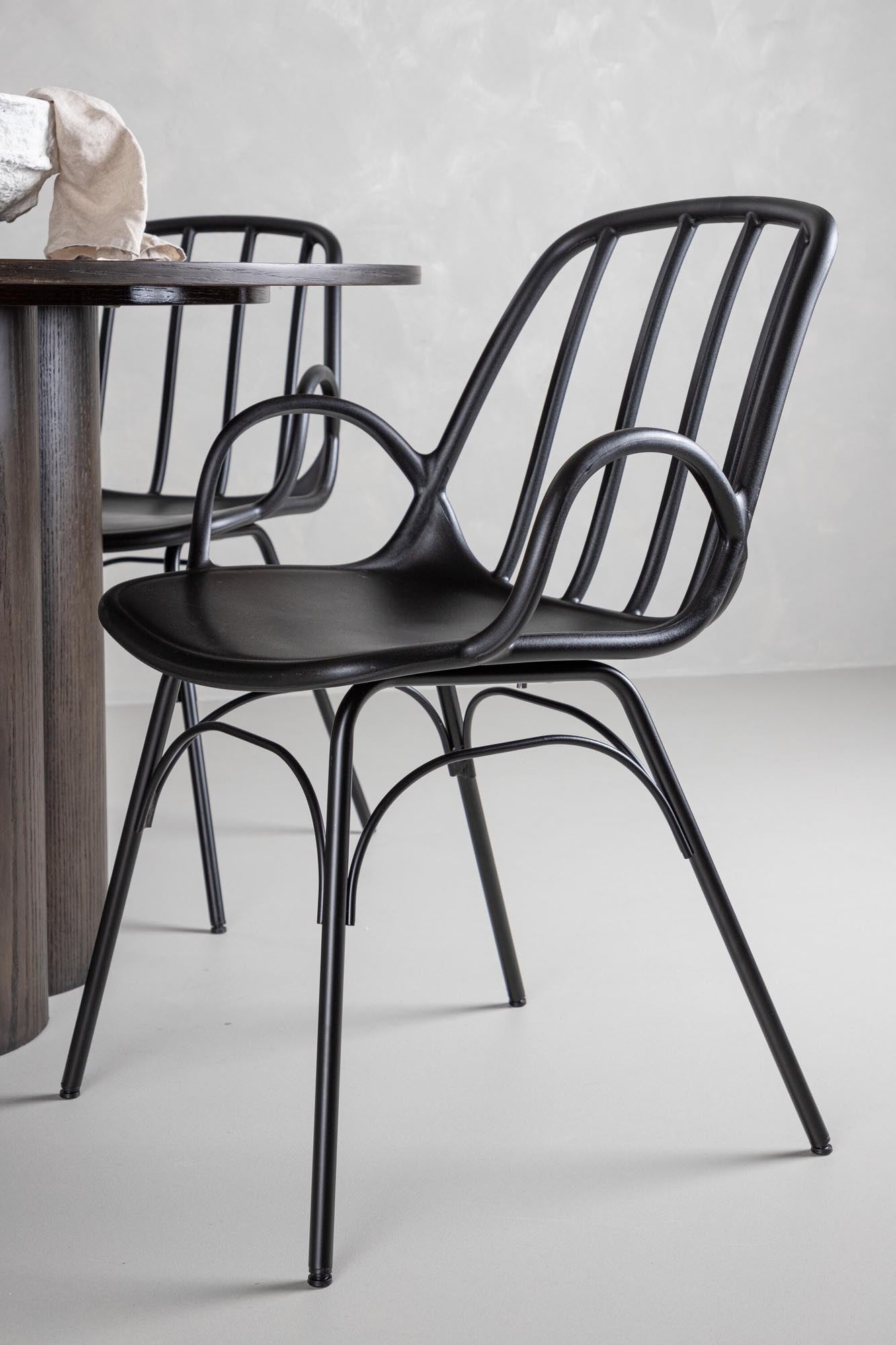 Elegantes Olivia Esszimmerset mit Dyrön Tisch, 110cm, 4 Stühle.