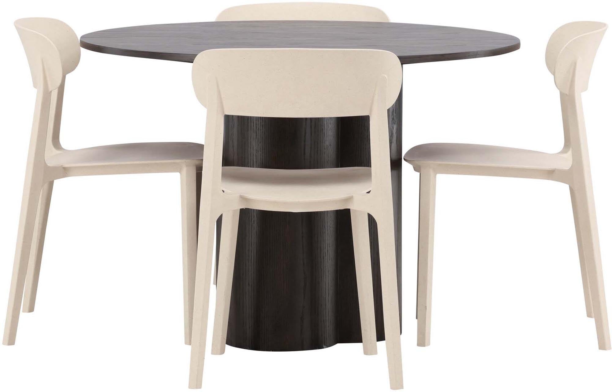 Modernes Olivia Esszimmer Set mit Astol Tisch und 4 Stühlen.